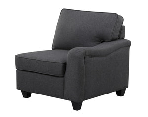 English Elm Luce 8 Piece Modular Sectional with Ottoman in Low Profile Linen for Open Living B2749S00092