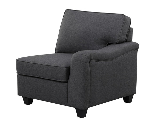 English Elm Luce 8 Piece Modular Sectional with Ottoman in Low Profile Linen for Open Living B2749S00092