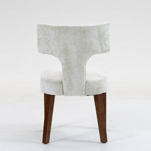 English Elm Mid Mid Century Modern Dining Chairs Set of 2 Upholstered Linen Accent Chairs with Solid Wood Frame, Ergonomic Support and Nailhead Trim Beige W794P335667