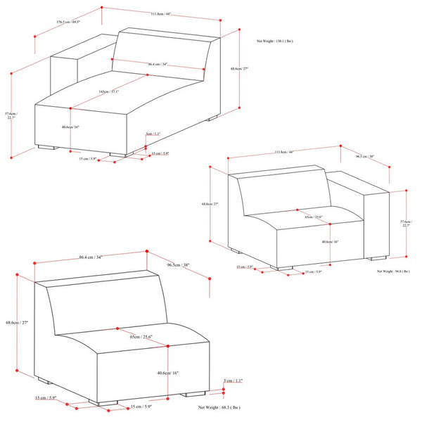 English Elm Rex 2-Seater Sectional Sofa With Left Chaise In Caramel Brown Leather – Comfort Meets Style! B136P199226-GIGA