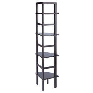 Winsome Wood Aiden Corner Baker's Rack In Rich Coffee - Stylish Solid Wood Shelf For Kitchen, Living Room & More Coffee Solid Wood 23561-winsome-wood