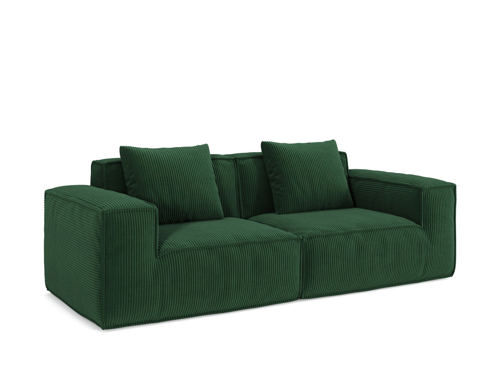 English Elm Modular Modular Sofa: Versatile Cloud Velvet Sofa Bed In Green, Perfect For Comfort & Space-Saving Solutions W3147S00027