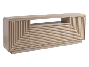 Lexington Artistica Home St Ives Media Console - Contemporary Sandscape Finish With Touch Hardware & Adjustable Shelves Sandrift Wood 2358-907
