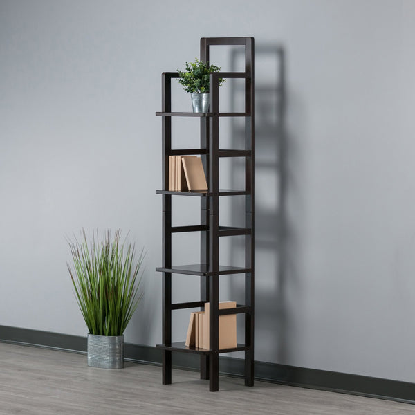 Winsome Wood Aiden Narrow Baker's Rack In Rich Coffee Finish – Stylish Storage Solution For Small Spaces Coffee Solid Wood 23582-winsome-wood