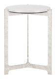 Barmas Side Table White & Silver 110256 Zuo Modern