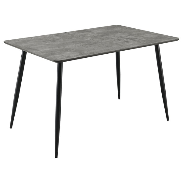 English Elm Grant Grey Extendable 5 Piece Dining Set with Upholstered Chairs and Metal Legs B062S01562
