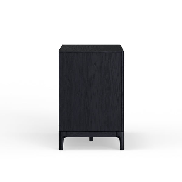 Alpine Furniture June Dresser: Modern Vintage Black Storage Solution With Soft-close Drawers & Elegant Design Vintage Black Mindi Solids & Veneer 2359blk-03-alpine