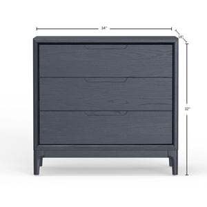 Alpine Furniture June Chest - Vintage Black Storage Solution With Soft-close Drawers And Stylish Design For Bedrooms Vintage Black Mindi Solids & Veneer 2359blk-05-alpine