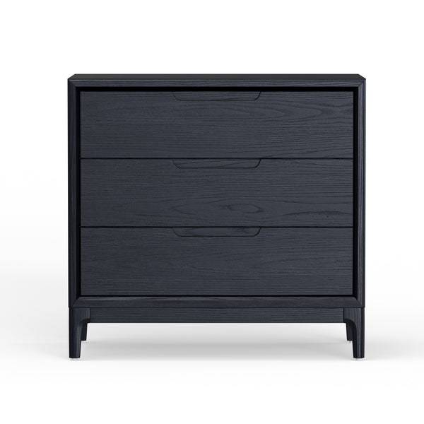 Alpine Furniture June Chest - Vintage Black Storage Solution With Soft-close Drawers And Stylish Design For Bedrooms Vintage Black Mindi Solids & Veneer 2359blk-05-alpine