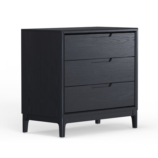 Alpine Furniture June Chest - Vintage Black Storage Solution With Soft-close Drawers And Stylish Design For Bedrooms Vintage Black Mindi Solids & Veneer 2359blk-05-alpine