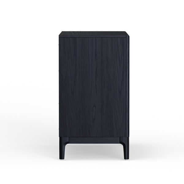 Alpine Furniture June Chest - Vintage Black Storage Solution With Soft-close Drawers And Stylish Design For Bedrooms Vintage Black Mindi Solids & Veneer 2359blk-05-alpine