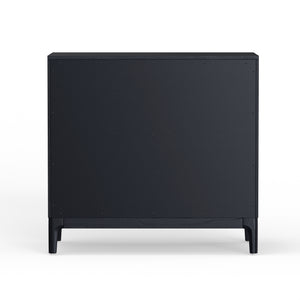 Alpine Furniture June Chest - Vintage Black Storage Solution With Soft-close Drawers And Stylish Design For Bedrooms Vintage Black Mindi Solids & Veneer 2359blk-05-alpine