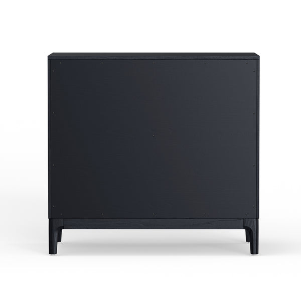 Alpine Furniture June Chest - Vintage Black Storage Solution With Soft-close Drawers And Stylish Design For Bedrooms Vintage Black Mindi Solids & Veneer 2359blk-05-alpine