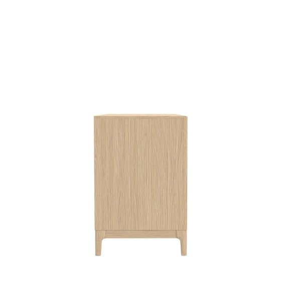 Alpine Furniture June Dresser With Recessed Pulls And Soft-Close Drawers — Sleek Minimalist 51" Storage Solution Light Oak 2359OAK-03