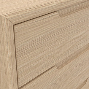 Alpine Furniture June Dresser With Recessed Pulls And Soft-Close Drawers — Sleek Minimalist 51" Storage Solution Light Oak 2359OAK-03