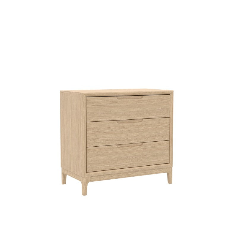 Alpine Furniture June Chest With Modern Dovetail Drawers, Soft-Close Glides, Anti-Tip Safety & Minimalist Design Light Oak 2359OAK-05