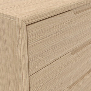 Alpine Furniture June Chest With Modern Dovetail Drawers, Soft-Close Glides, Anti-Tip Safety & Minimalist Design Light Oak 2359OAK-05
