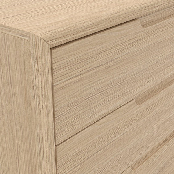 Alpine Furniture June Chest With Modern Dovetail Drawers, Soft-Close Glides, Anti-Tip Safety & Minimalist Design Light Oak 2359OAK-05