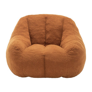 English Elm Bean Bag Chair Oversized Faux Fur Memory Foam Lounge Seat for Dorm or Living Room Yellow W2200P302136