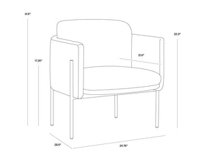Sunpan Richie Lounge Chair - Modern Comfort with Elegant Design, Perfect for Stylish Living Spaces and Relaxation Black / Eclipse White