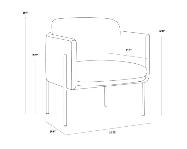 Sunpan Richie Lounge Chair - Modern Comfort with Elegant Design, Perfect for Stylish Living Spaces and Relaxation Black / Eclipse White