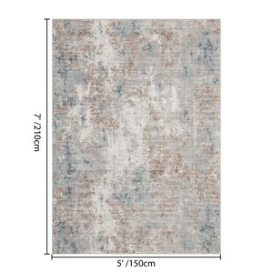English Elm Crystal Jewel-toned Intricate Pattern Area Rug for Living Dining and Entryway Spaces B186P479422