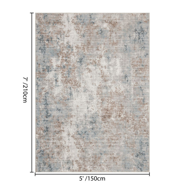 English Elm Crystal Jewel-toned Intricate Pattern Area Rug for Living Dining and Entryway Spaces B186P479422