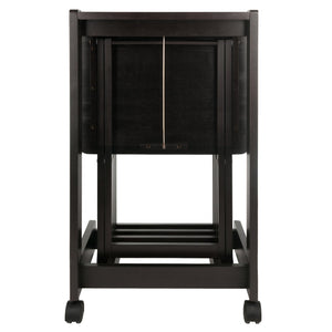 Winsome Wood Brienda 5-piece Snack Table Set With Flip Top And Serving Cart – Perfect For Easy Entertaining At Home! Coffee Solid Wood 23620-winsome-wood
