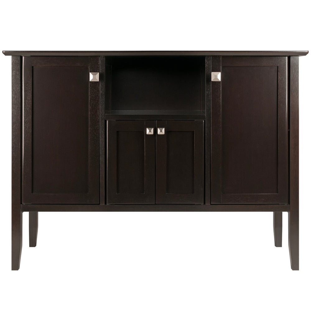 Winsome Wood Melba Buffet Cabinet In Coffee Finish - Elegant Storage Solution For Dining & Living Spaces Coffee Composite Wood ,Metal 23646-winsome-wood