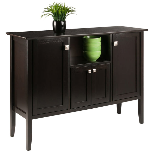 Winsome Wood Melba Buffet Cabinet In Coffee Finish - Elegant Storage Solution For Dining & Living Spaces Coffee Composite Wood ,Metal 23646-winsome-wood