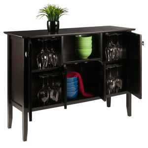 Winsome Wood Melba Buffet Cabinet In Coffee Finish - Elegant Storage Solution For Dining & Living Spaces Coffee Composite Wood ,Metal 23646-winsome-wood