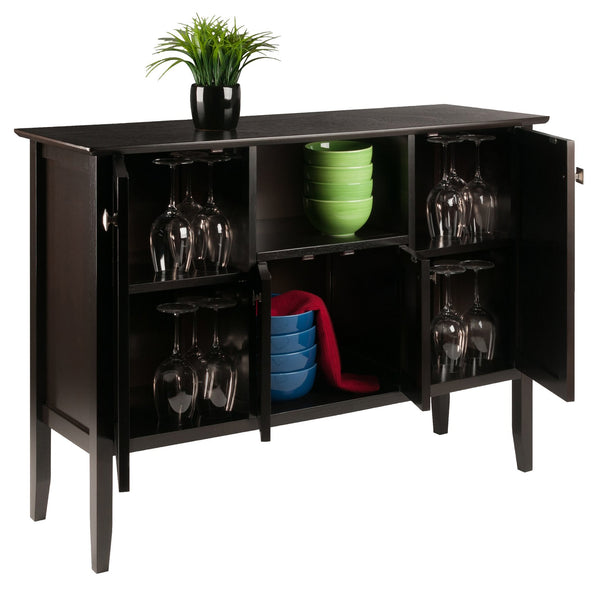 Winsome Wood Melba Buffet Cabinet In Coffee Finish - Elegant Storage Solution For Dining & Living Spaces Coffee Composite Wood ,Metal 23646-winsome-wood