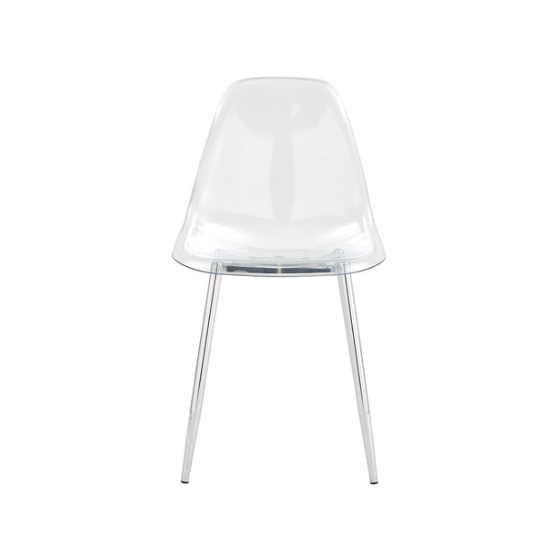 English Elm Table and Chair Set with Marble Glass Top Silver Legs Four Transparent Seats W1151S04648
