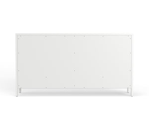 Alpine Furniture Marsha Dresser – Modern Farmhouse Elegance With Ribbed Drawers & Coconut Milk Finish For Stylish Storage Coconut Milk Rubberwood Solids & Oak Veneer 2368-03-alpine