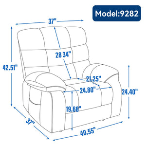 English Elm Lift Recliner Chair Dual Motor Chenille Upholstered with Heat Massage for Living Room W3224P293251