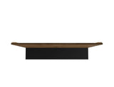 Manhattan Comfort Vernon Mid-Century Modern Floating Entertainment Center Rustic Brown and Black 236BMC98