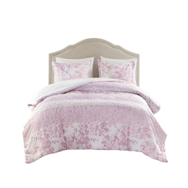 English Elm Floral Paisley Comforter Set Twin/Twin XL - Soft Microfiber, Anti-Microbial, Decorative Pillows Pink 11.42 L x 9.45 W x 3.15 H B035P294222