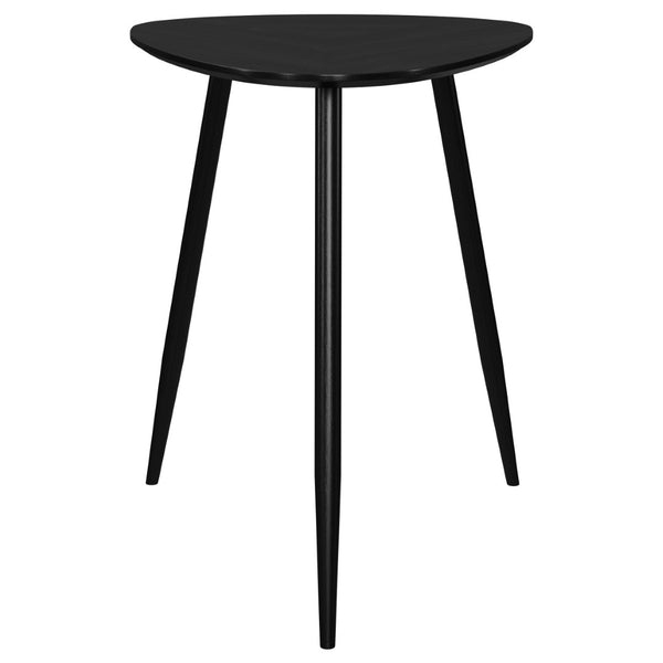 English Elm Xander Mid-Century Black Mango Wood End Table With Kidney-Shaped Top For Stylish Living Spaces B062P378350-GIGA