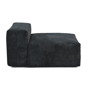 English Elm Pixel Modern Modular Sofa - Stylish Black Corduroy L-Shaped Sectional 4-Seater For Versatile Comfort B341S00024-GIGA