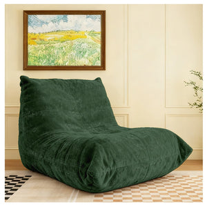 English Elm Ftmmc-lanse Chenille Bean Bag Chair Full Body Support for Reading and Media Rooms Green W3737P458681