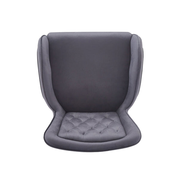 English Elm Christopher Knight Home® - 28.75inch Velvet Counter Height Stool Set of 2 with Tufted Back, Gold Frame & Foam Comfort, 265lb Gray N762P199823E