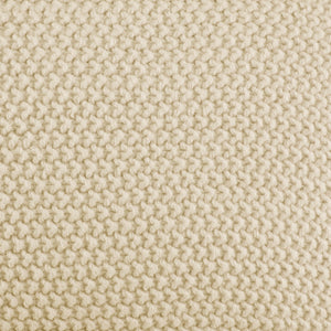 JLA Home INK+IVY - Euro Plush Knit Pillow Cover — Cozy Euro Sham with Hidden Zipper, Machine Washable Cottage Texture Ivory II30-871