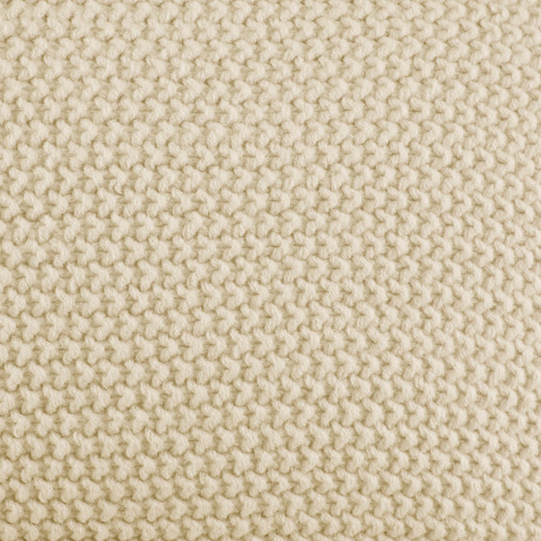 JLA Home INK+IVY - Euro Plush Knit Pillow Cover — Cozy Euro Sham with Hidden Zipper, Machine Washable Cottage Texture Ivory II30-871