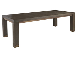 Lexington Andare Parsons Rectangular Dining Table Seats Eight with Brass Accents Rich Brown 2371-877