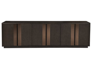 Lexington Andare Solid Brass Post Media Console with Adjustable Shelves for Great Rooms 2371-908