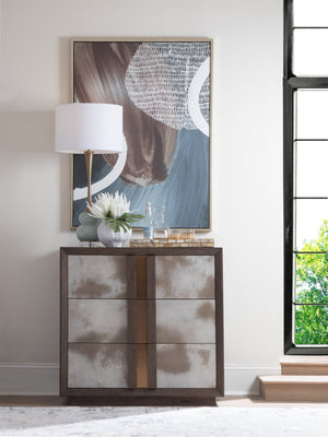 Lexington Andare Entryway Hall Chest with Brass Hardware and Parchment Drawer Fronts 2371-973