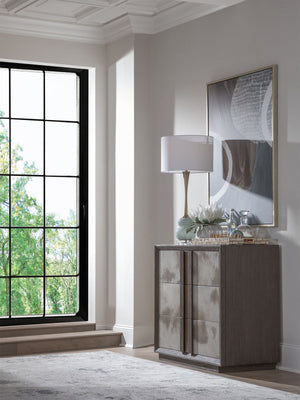 Lexington Andare Entryway Hall Chest with Brass Hardware and Parchment Drawer Fronts 2371-973