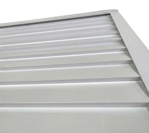 English Elm Haze Aluminum Outdoor Awning White Powder Coat Architectural Entry Door Weather Shield B2755P462226