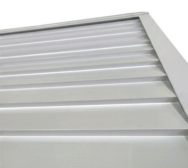 English Elm Haze Aluminum Exterior Awning White Powder Coat Finish for Entryways and Patio Doors B2755P462225