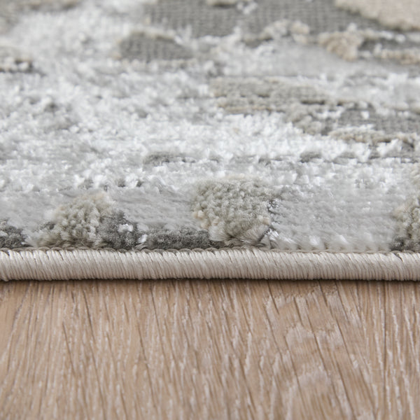 Feizy Rugs Micah Modern Abstract Area Rug - Soft Polypropylene Blend, Stain Resistant, Perfect For High Traffic Areas Silver,Gray,White Polyester,Polypropylene 6943336fslvgryi71